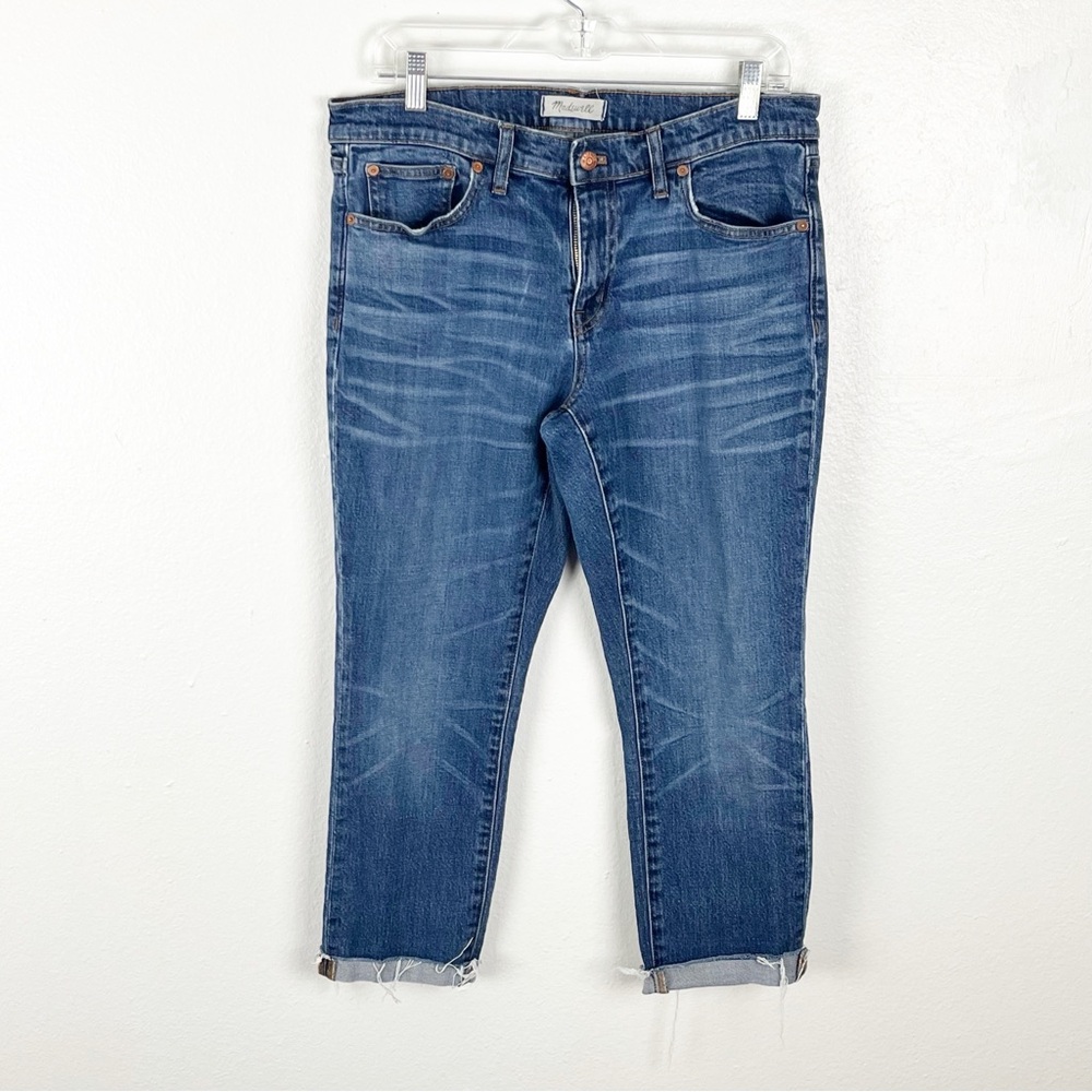 MADEWELL Medium Wash Mid-Rise Five Pockets The Slim Boy Jean, Size 29